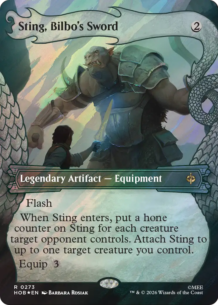 Sting, Bilbo's Sword (Showcase) (Surge Foil) [The Hobbit]