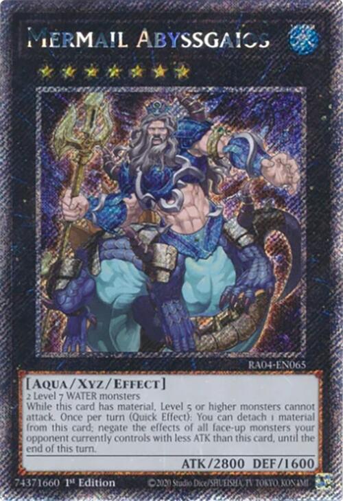 Mermail Abyssgaios [RA04-EN065] Platinum Secret Rare