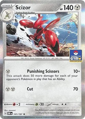 Scizor (141/197) (Pokemon Gym Promo) [Scarlet & Violet: Obsidian Flames]