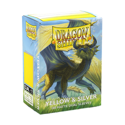 Dragon Shield: Standard 100ct Sleeves - Yellow & Silver (Dual Matte)