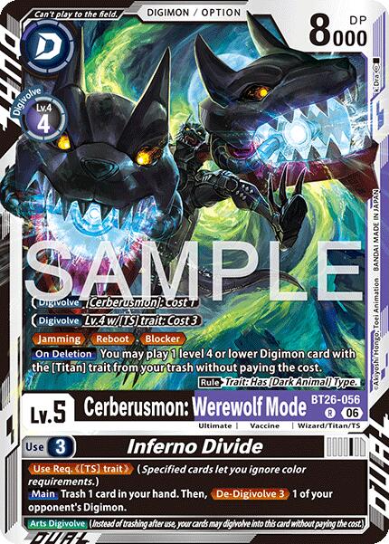 Cerberusmon: Werewolf Mode // Inferno Divide [BT26-056] [Timeless Bonds]