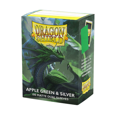 Dragon Shield: Standard 100ct Sleeves - Apple Green & Silver (Dual Matte)