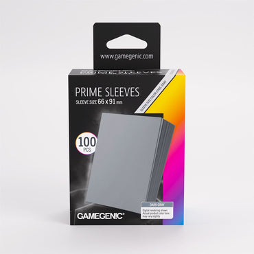 Gamegenic Prime Sleeves - Dark Grey (New Packaging)