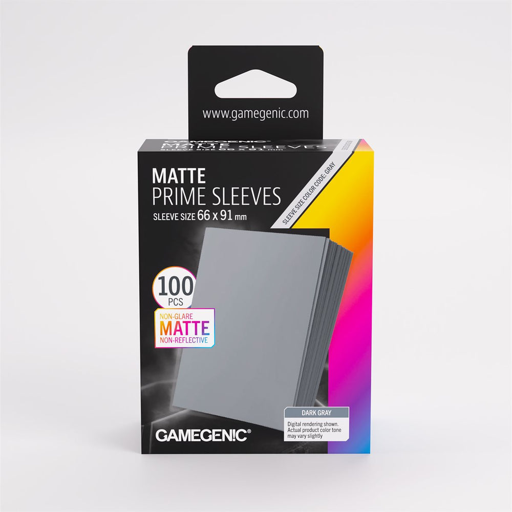 Gamegenic Matte Prime Sleeves - Dark Grey (100)