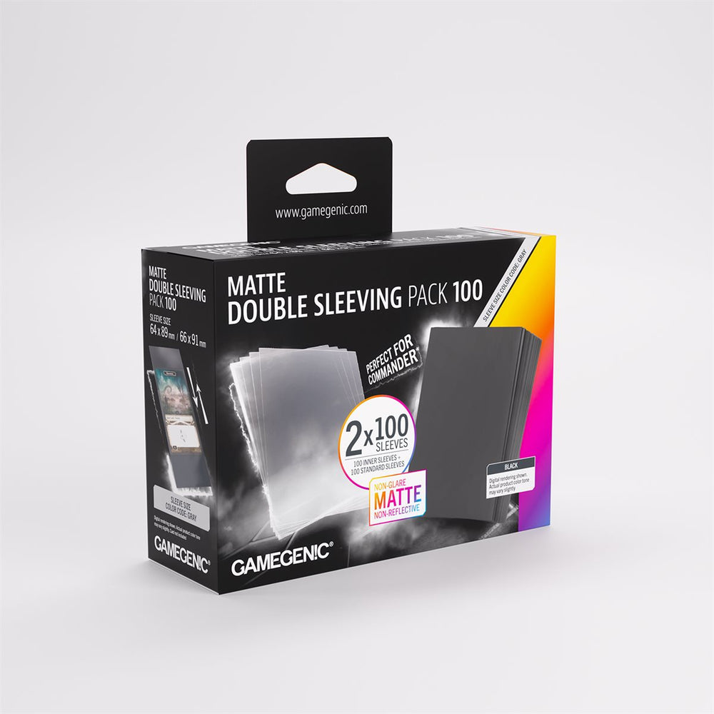 Gamegenic Matte Double Sleeving Pack Clear/Black (2x100)