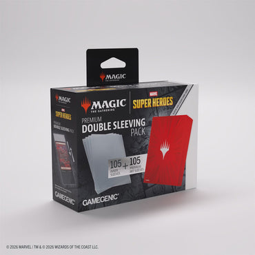 Gamegenic Premium Double Sleeving Pack - Comic Burst Burst Red