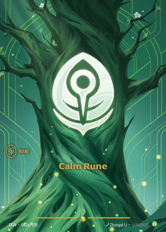 Calm Rune [OGN-042a] (Alt Art)