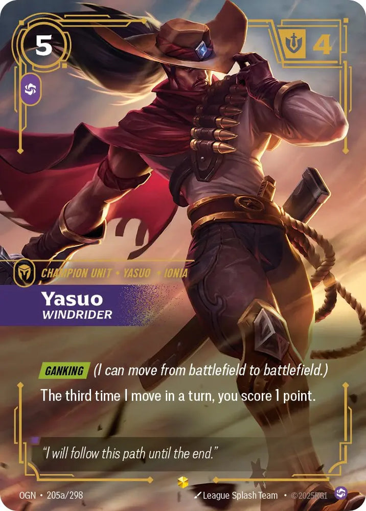 Yasuo Windrider [OGN-205a] (Alt Art)