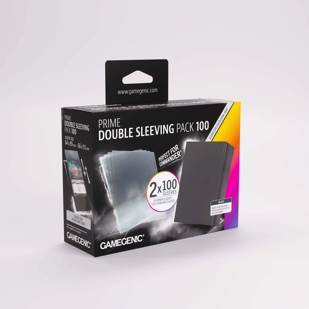Gamegenic Prime Double Sleeving: Clear / Black (2x100)