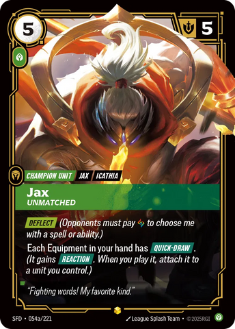Jax Unmatched [SFD-054a] (Alt Art)