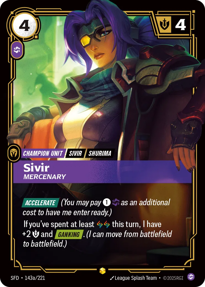 Sivir Mercenary [SFD-143a] (Alt Art)
