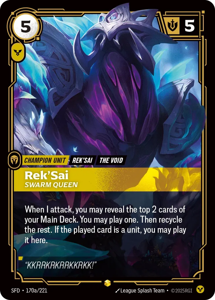 Rek'Sai Swarm Queen [SFD-170a] (Alt Art)