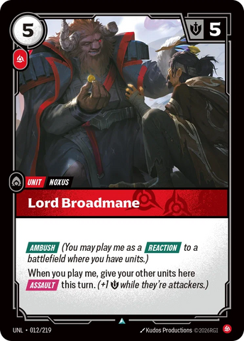 Lord Broadmane - Unleashed (UNL 012/219)