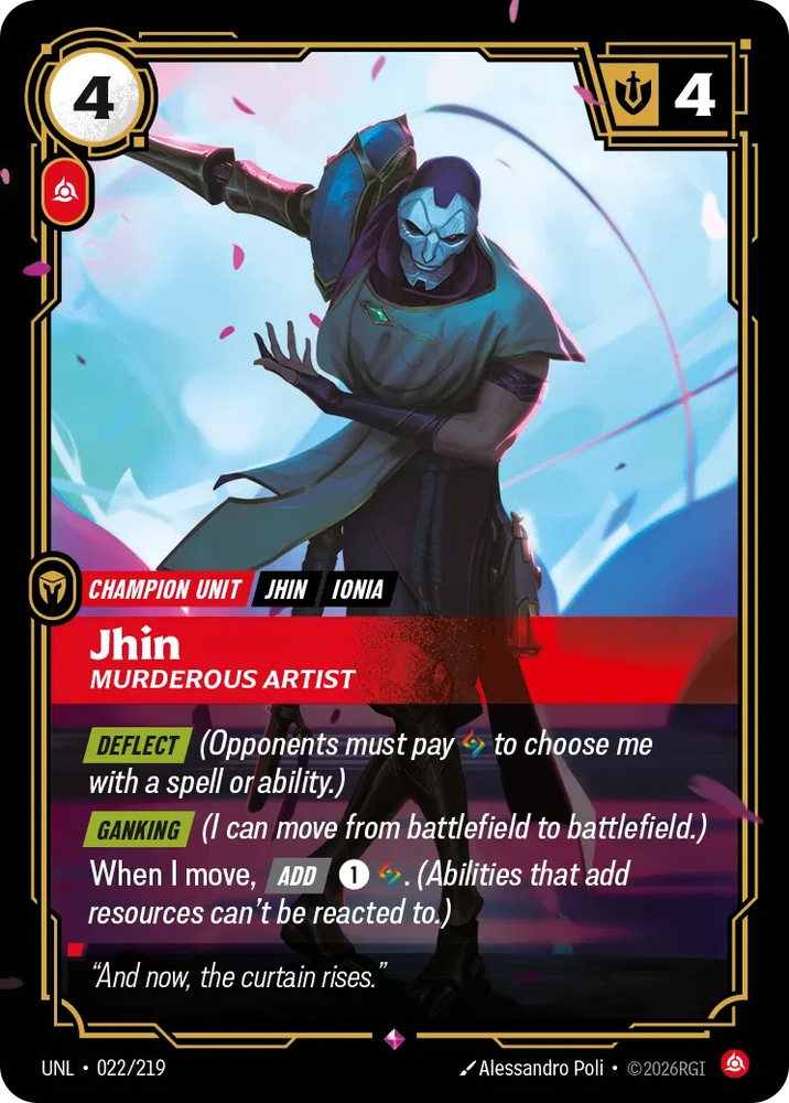Jhin Murderous Artist - Unleashed (UNL 022/219)