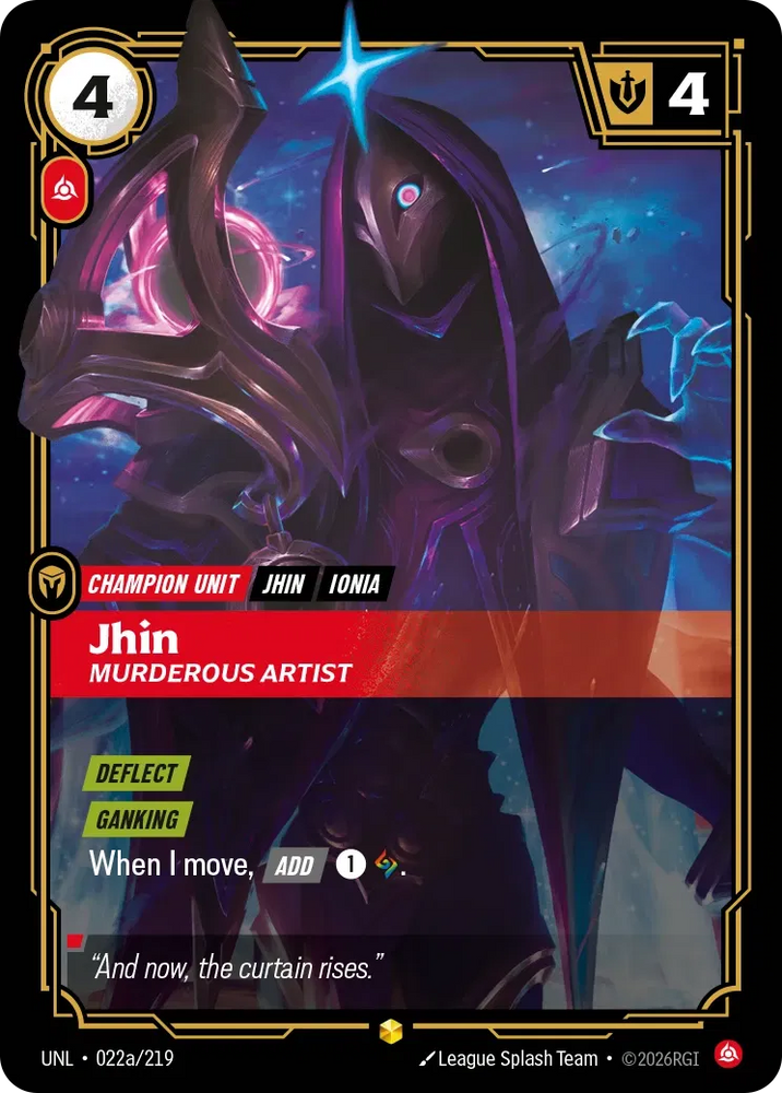 Jhin Murderous Artist - Unleashed (UNL 022a/219) (Alt Art)