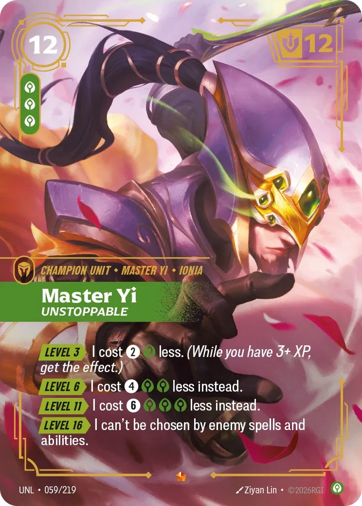 Master Yi Unstoppable - Unleashed (UNL 059/219)