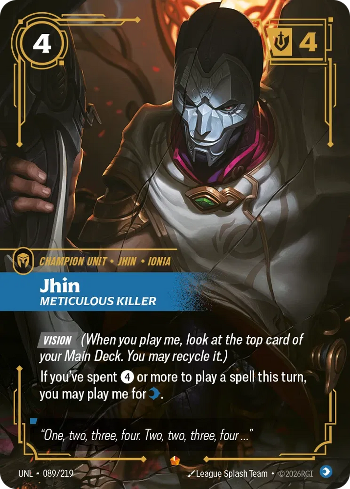 Jhin Meticulous Killer - Unleashed (UNL 089/219)