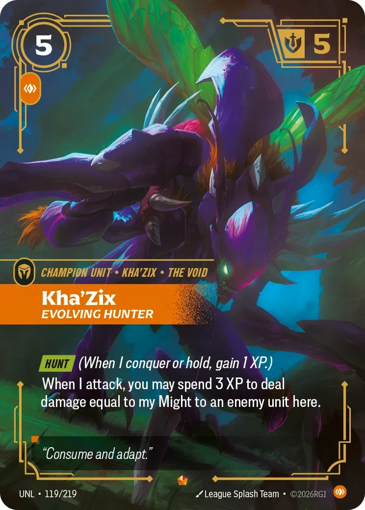 Kha'Zix Evolving Hunter - Unleashed (UNL 119/219)