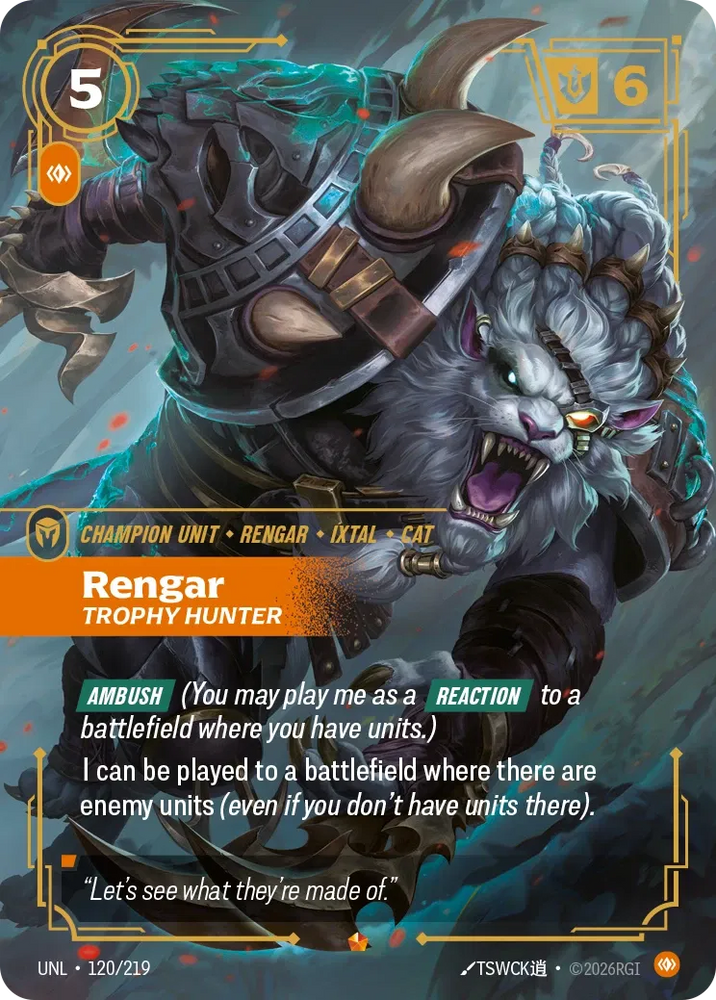 Rengar Trophy Hunter - Unleashed (UNL 120/219)