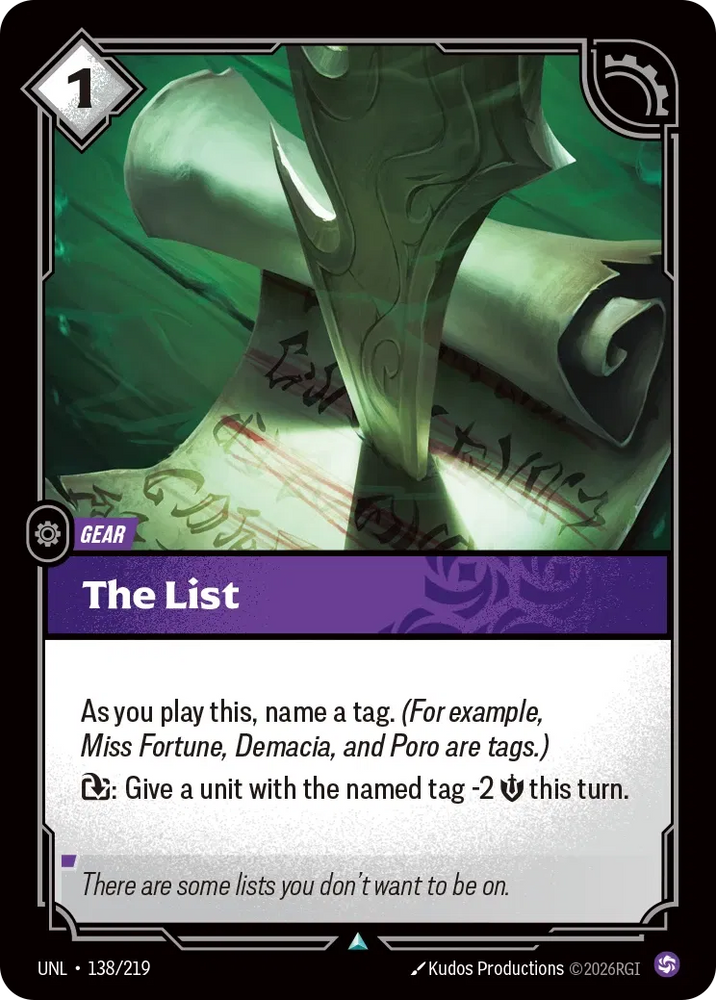 The List - Unleashed (UNL 138/219)