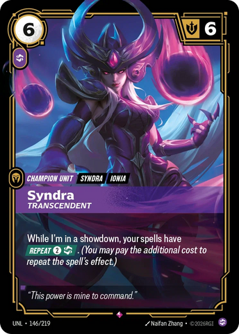 Syndra Transcendent- Unleashed (UNL 146/219)