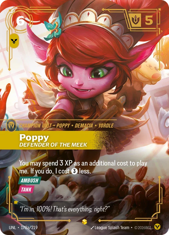 Poppy Defender of the Meek - Unleashed (UNL 178a/219) (Alt Art)