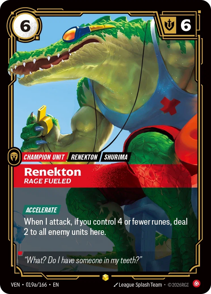 Renekton Rage Fueled - Vendetta (VEN 019a/166) (Alt Art)
