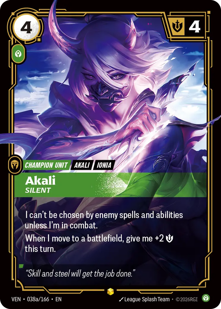 Akali Silent - Vendetta (VEN 038a/166) (Alt Art)