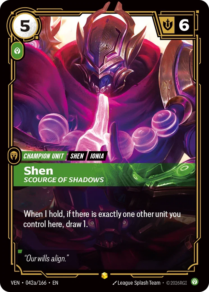 Shen Scourge of Shadows - Vendetta (VEN 042a/166) (Alt Art)