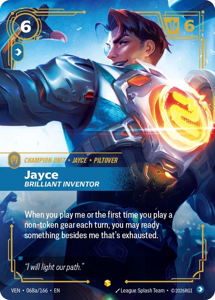 Jayce Brilliant Inventor - Vendetta (VEN 068a/166) (Alt Art)