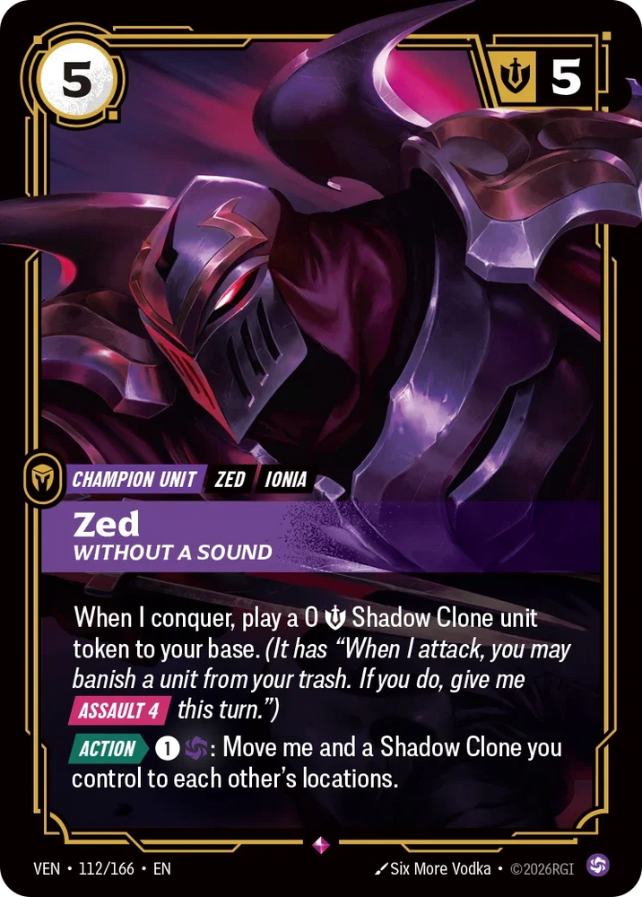Zed Without a Sound - Vendetta (VEN 112/166)