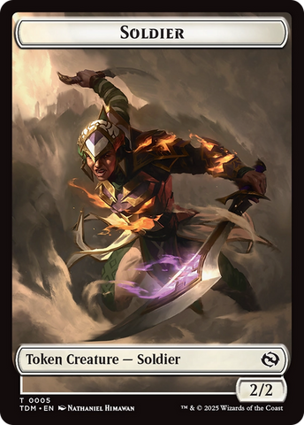 Solider (0004) // Solider (0005) Double-Sided Token [Tarkir: Dragonstorm Tokens]