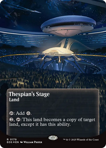 Thespian's Stage (0179) (Borderless) (Galaxy Foil) [Edge of Eternities: Stellar Sights]