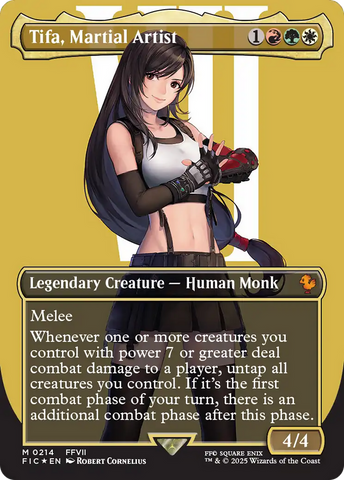 Tifa, Martial Artist (Borderless) (Surge Foil) [FINAL FANTASY Commander]