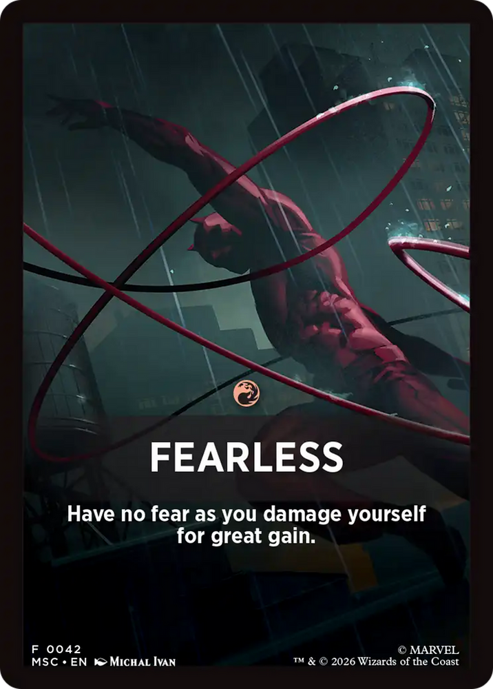 Fearless Theme Card [Marvel Super Heroes Commander]