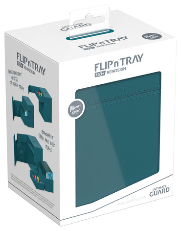 Ultimate Guard Flip'N'Tray Deck Case Monocolor Petrol 80+