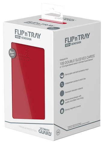 Ultimate Guard Flip N Tray Deck Case Monocolor Red 100+